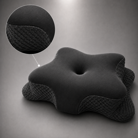 Hochwertige Materialien OKTABIN Marbella ergonomisches Nackenstützkissen aus Memory Foam mit atmungsaktivem Premium-Bezug